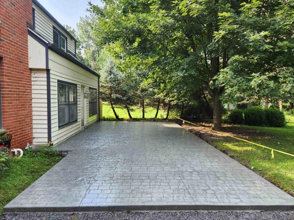 Custom concrete patio in Owasso with smooth finish